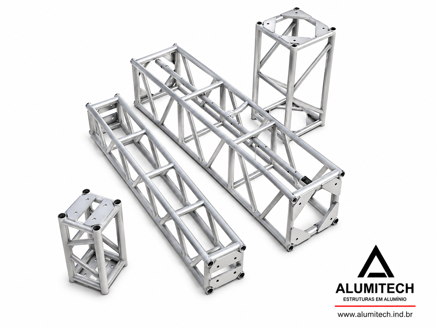 venda de boxtruss e praticaveis de aluminio, estrutura q30