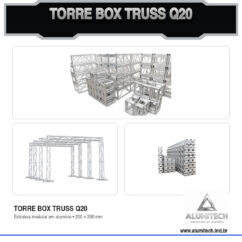 Torre de Box truss Alumínio Q20 de 0,5 metro