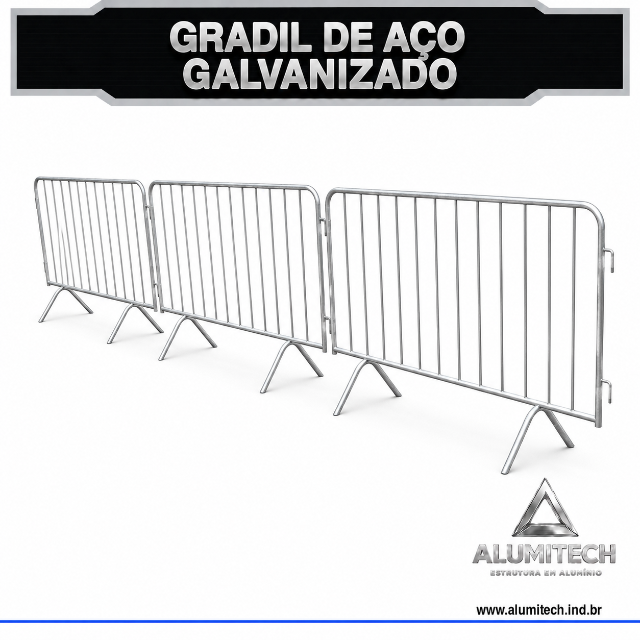 Gradil de Aço Galvanizado 1,3 metros - Imagem 5