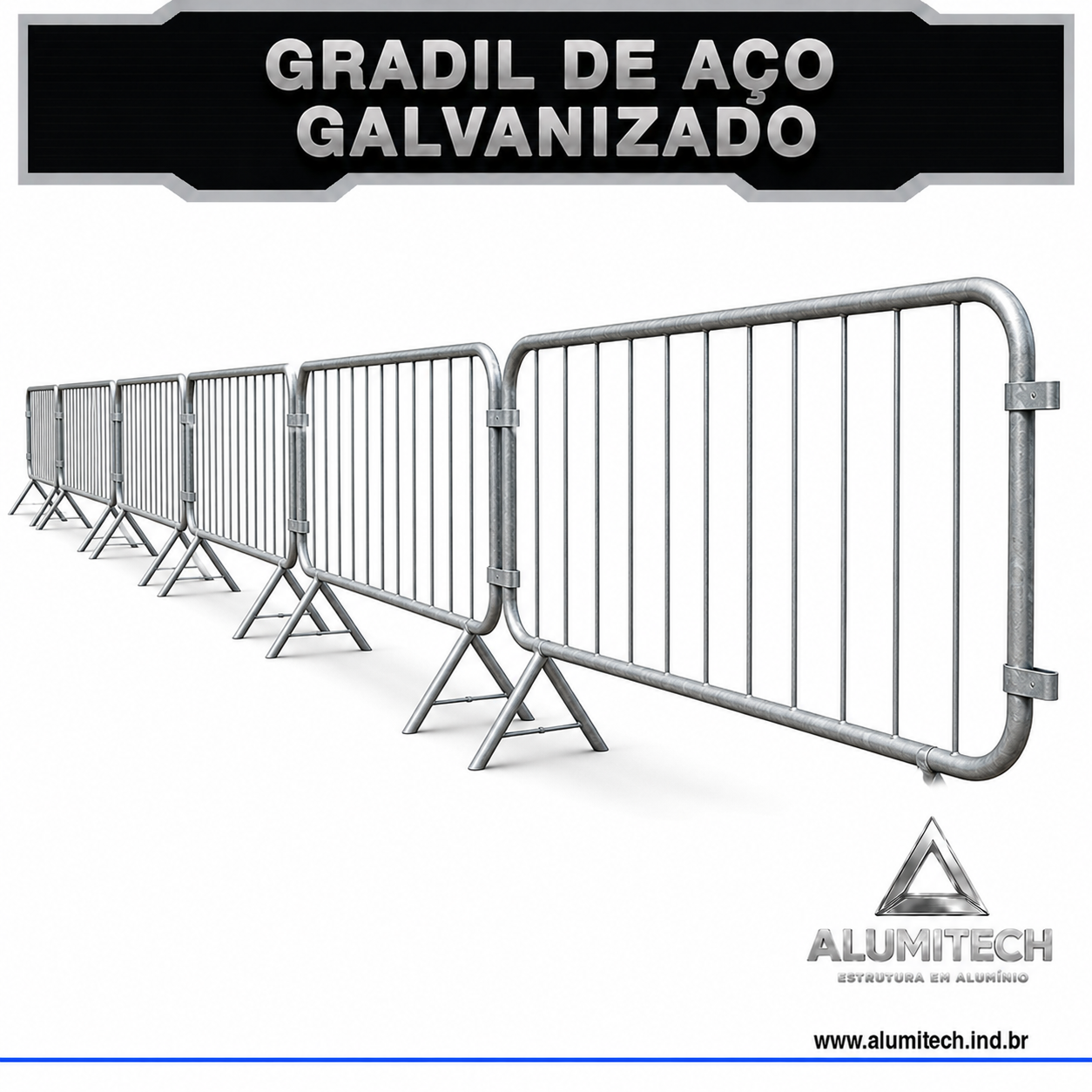 Gradil de Aço Galvanizado 1,3 metros - Imagem 4