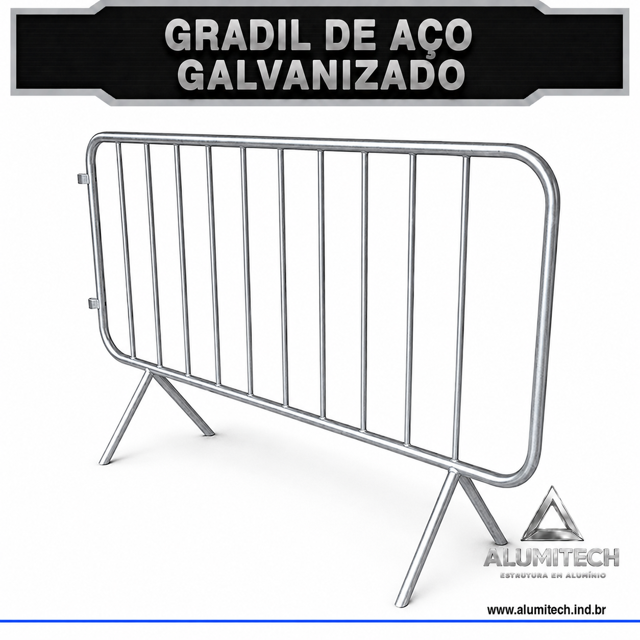 Gradil de Aço Galvanizado 1,3 metros - Imagem 3