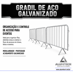 Gradil de Aço Galvanizado 1,3 metros