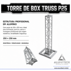 Torre de Box truss Alumínio P25 de 3 metros