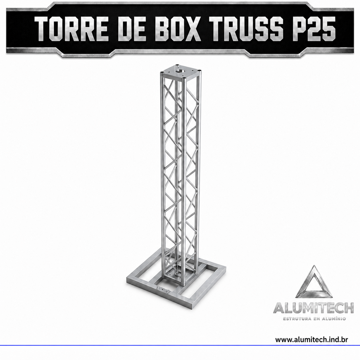 Torre de Box truss Alumínio P25 de 3 metros - Imagem 8