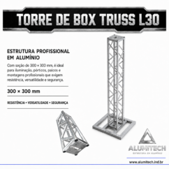 Torre de Box truss Alumínio L30 de 0,5 metro