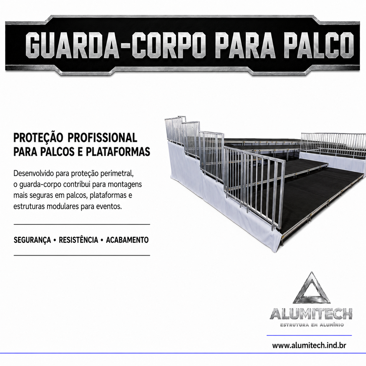Guarda Corpo de Aço Galvanizado – 1 Metro
