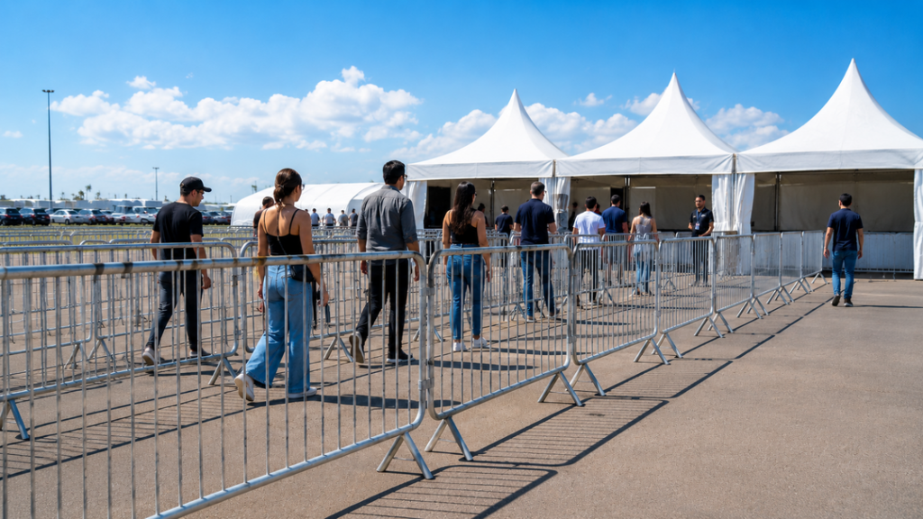 Gradil de Aço para todo tipo de eventos e festas, contenção, organização e controle de acesso.